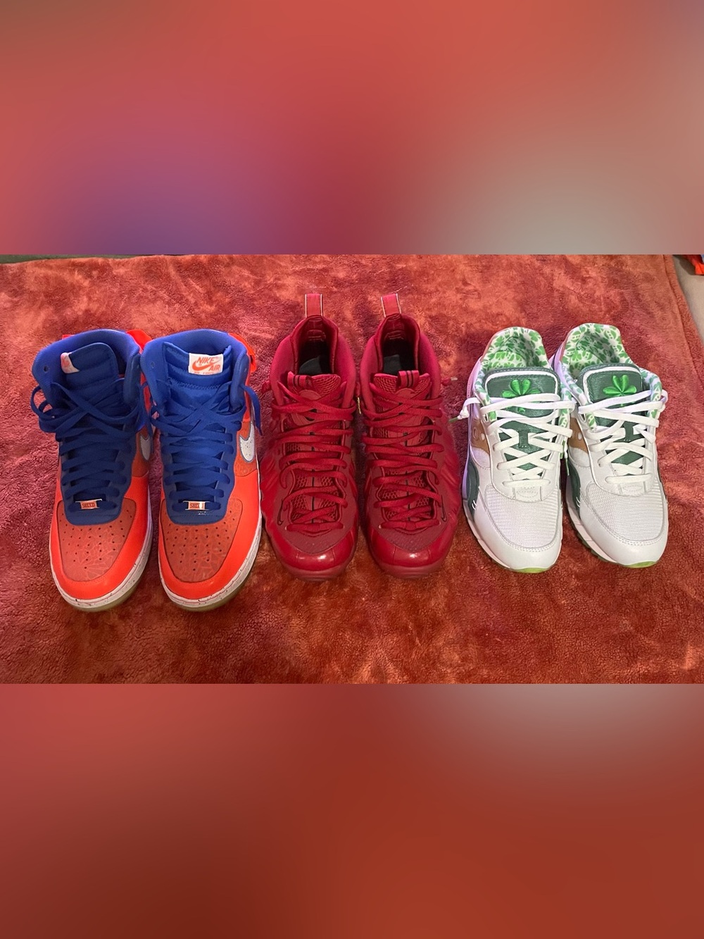 Nike Mens Triple Sneaker Lot size 11 — Blue/Orange, Red, White/Green